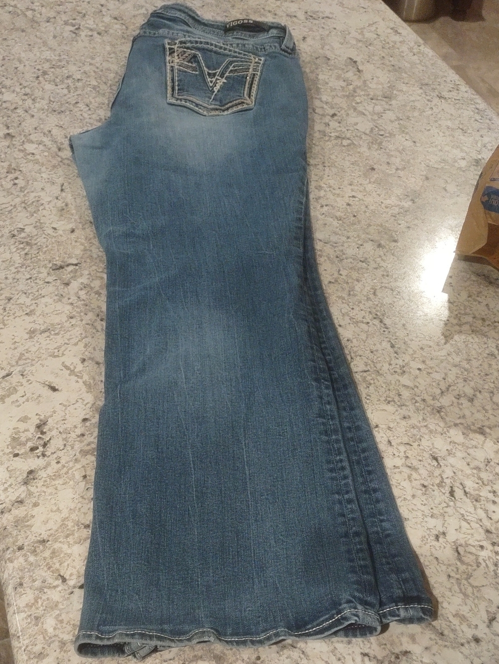 Vigoss Heritage Fit Women's Bootcut Blue Jeans Plus Size 20